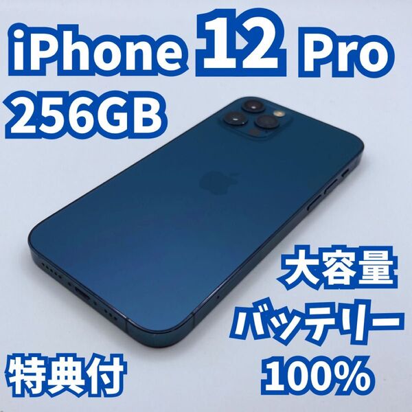 【極美品】iPhone12 pro 256GB 大容量新品バッテリー100% SIMフリー