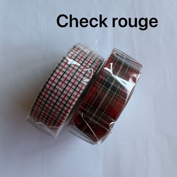 mt マスキングテープ カラバリ 廃盤 方眼 赤 黒 Check rouge