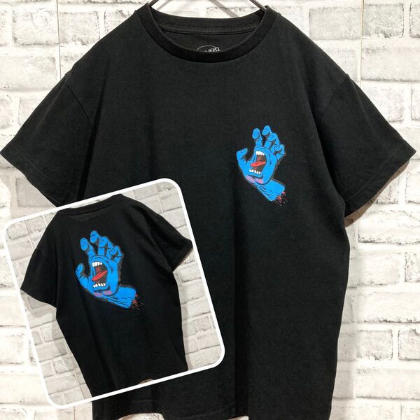 1770 サンタクルーズ Tシャツ 黒 M 小さめ 両面プリント