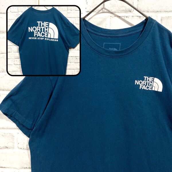 1792 THE NORTH FACE ザ・ノースフェイス Tシャツ ネイビー M 大きめ メンズ US規格
