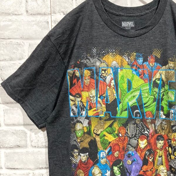 1794 MARVEL マーベル ヒーローTシャツ M グレー アメコミ USA古着
