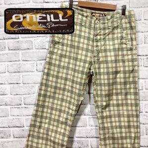 1836 オニール チェックパンツ W28 L34 ブーツカット フレア 古着