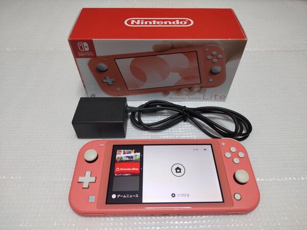【箱付】スイッチライト SwitchLite 本体 コーラル 純正充電器付