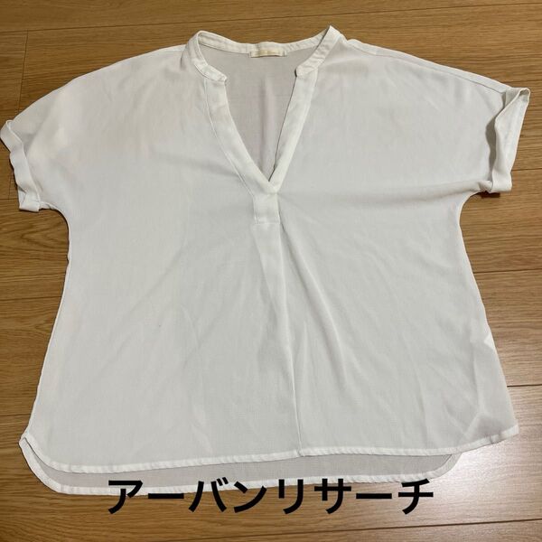 URBAN RESEARCH チュニック シアートップス レディース 夏服 カットソー ブラウス トップス 半袖Tシャツ 白