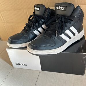 アディダス ADIDAS ADIHOOPS MID 2.0 27.0cm コアブラック×ランニングホワイト#BB7207