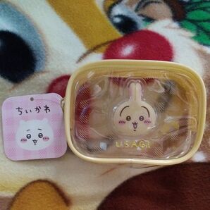 プライズ専用景品 新品タグ付き ちいかわ ぷっくりクリアミニポーチ うさぎ