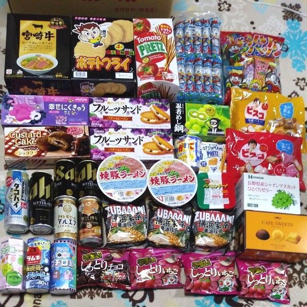 プライズ景品菓子 お菓子詰め合わせ スナック グミ キャンデーじゃがりこ 焼菓子 チョコ ラーメン ゼリーお酒 色々 大量