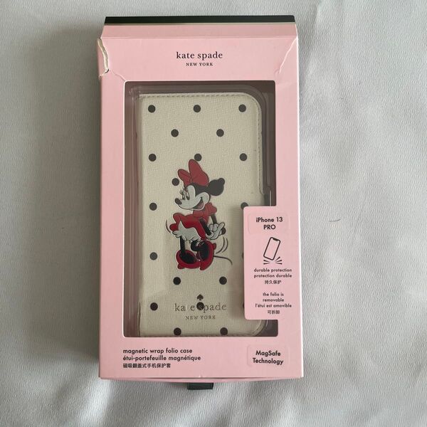 kate spade ケイトスペード iPhone 13 pro ブックタイプ ケース 手帳型 ディズニー 12 14 Pro対応