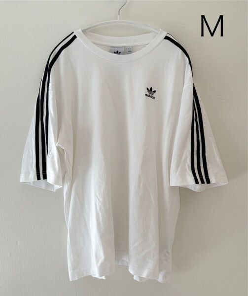アディダス アディカラー オーバーサイズTシャツ ホワイトM