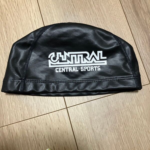 セントラルスポーツ 水泳帽 指定 ブラック 黒帽子 Lサイズ セントラルスポーツ スイムキャップ CENTRAL