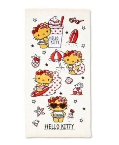 サンリオ キティ 日焼け ギャル バスタオル 新品タグ付き アベイル