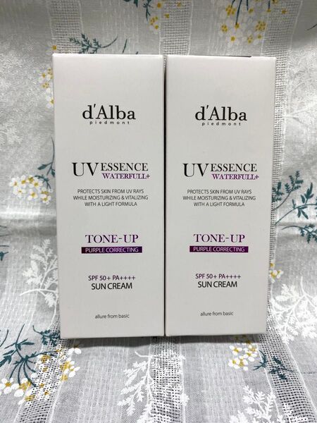 【新品】d'Alba ダルバ ウォータフルトーンアップ サンクリーム パープル日焼け止め 2本セット
