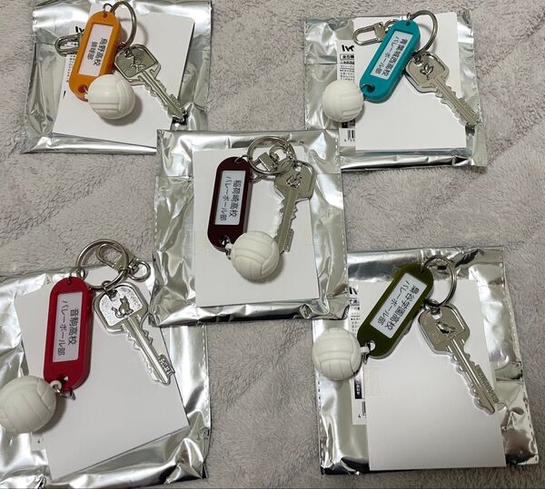 ハイキュー 鍵チャームキーホルダー 5種 コンプリートセット