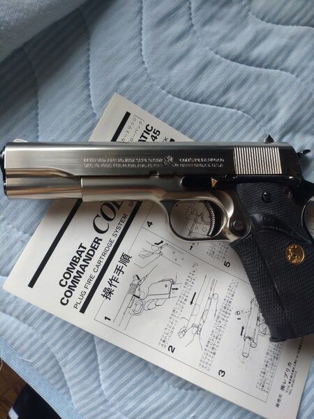 スズキ M1911A1 コルト ガバメント ニッケル フィニッシュ 鈴木製作所 モデルガン