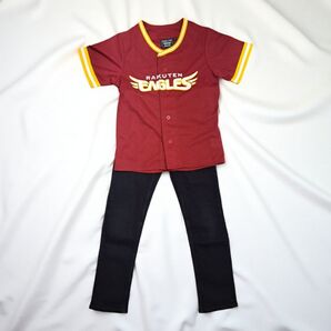 楽天イーグルス Majestic ベースボールシャツ ズボン 2点セット 130