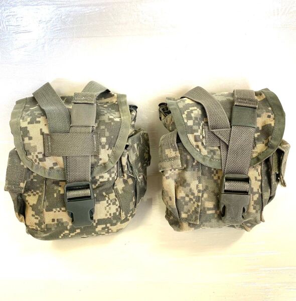 米軍放出品 MOLLE2 迷彩 キャンティーンポーチ 2個 1QT yy1 サバゲー 米軍 実物 ミリタリー