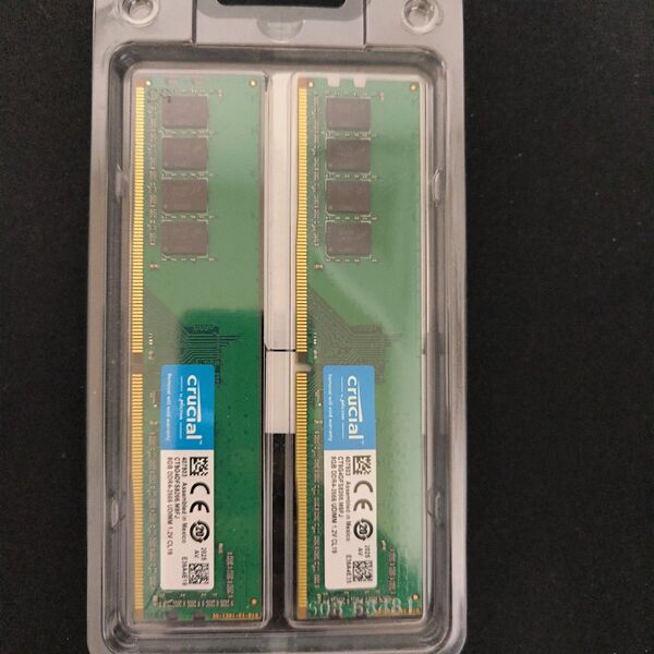 crucialのDDR4-2666 UDIMMメモリ 8GB×2本セット(計16GB)