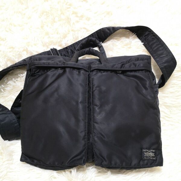 ポーター タンカー ヘルメットバッグ メッセンジャー 2way ブラック ナイロン ビジネス PORTER 吉田カバン 2WAY