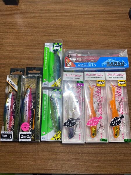 新品未使用 サーフ ルアー ミノー ワーム サリュー ヒラメ マゴチ シーバス