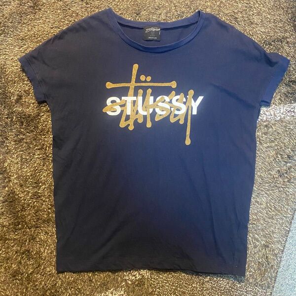 old stussy double logo tee ロゴ Tシャツ y2k