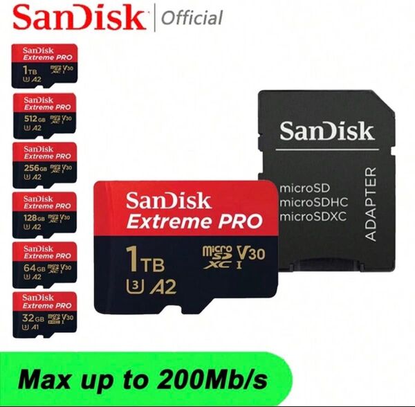新品未開封 SanDisk extreme pro microSDカード256gb高速