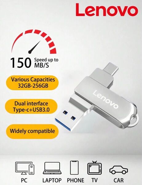 新品未開封 Lenovo USBメモリ256gb高速