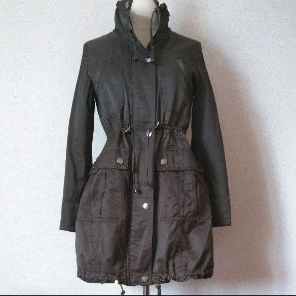メイクレット イニシャルメッセージ モッズコート ジャケット 上着 羽織 カーキ 綺麗め