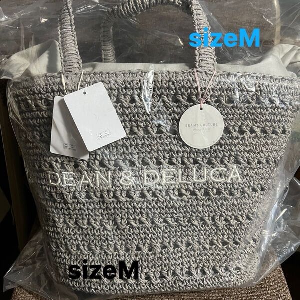 DEAN & DELUCA × BEAMS COUTURE クロッシェバッグ M グレー保冷バック付き 新品