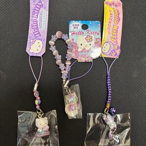 ハローキティ ストラップ ラベンダー 3種