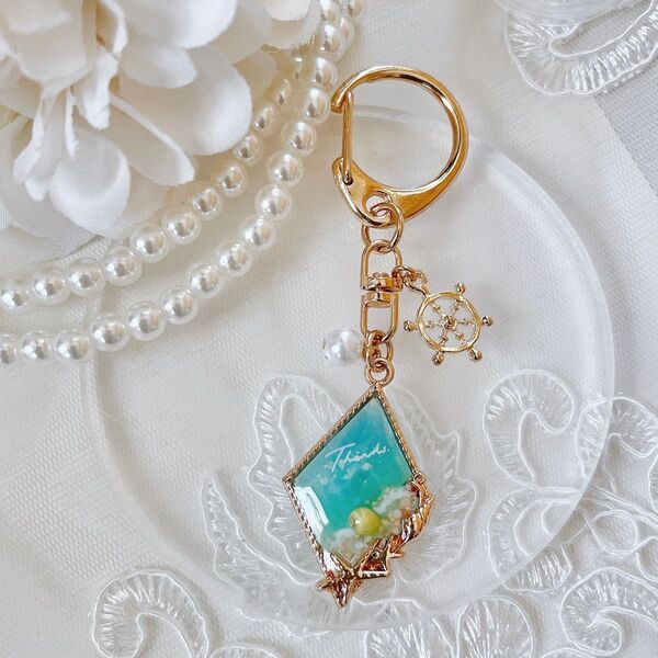 レジン 海 キーホルダー