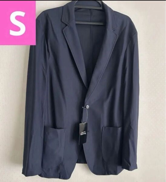 AOKI パジャマスーツ 洗えるストレッチ ジャケット Sサイズ ネイビー 新品