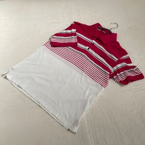 【KENZO GOLF 】ポロシャツ レッド系 ストライプ
