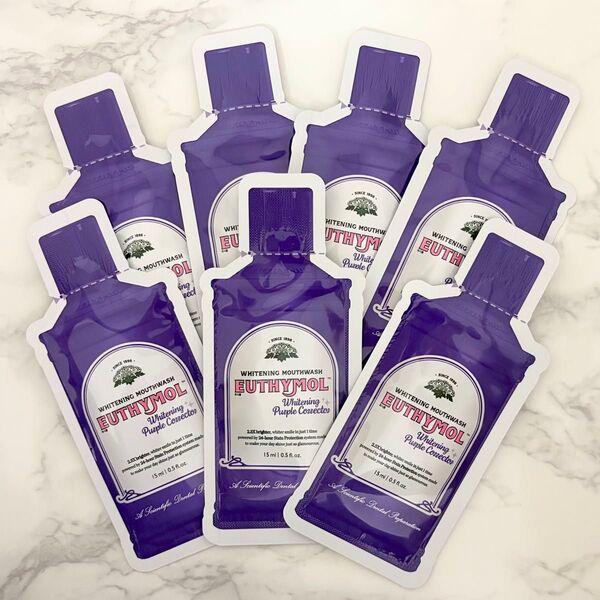 【新品】【未使用】【未開封】EUTHYMOL ユーシモール/ホワイトニング パープル コレクター マウス ウォッシュ/7回分