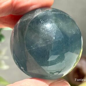 《ブルー×グリーン*バイカラーフローライト×虹入りスフィア》
