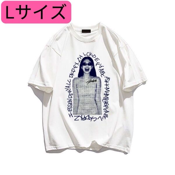 BLACKPINK ブラックピンクJENNIE ジェニ Tシャツ GYAAAAAAA TシャツグランジT 90s y2k Lサイズ