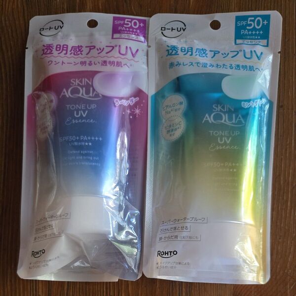 スキンアクア トーンアップ UVエッセンス SPF50+ PA++++ 80g ラベンダー ミントグリーン 日焼け止め