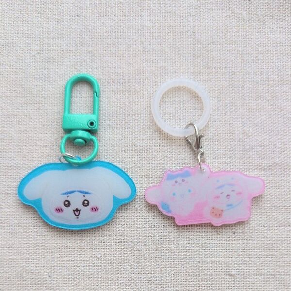 ちいかわ シナモロールハチワレ アクリルキーホルダー+アンブレラマーカー