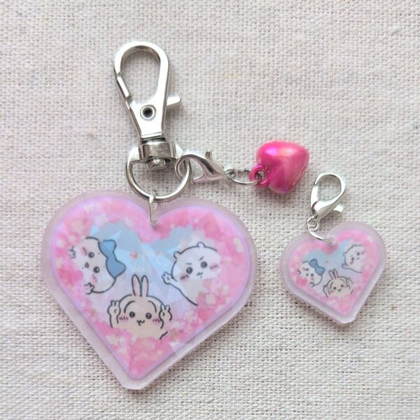 ちいかわ ハチワレ うさぎ アクリルキーホルダー+チャーム