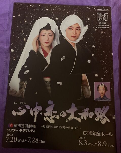 宝塚歌劇団 雪組心中恋の大和路 プログラム