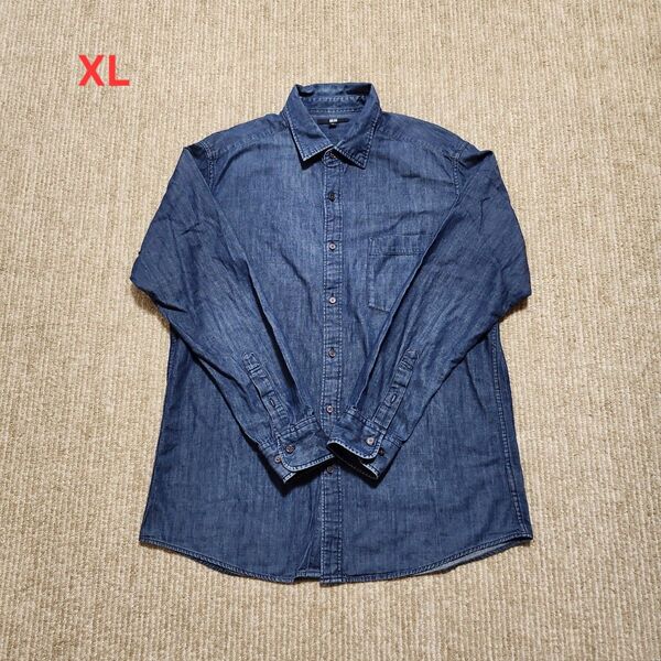 ★UNIQLO デニムシャツ XL