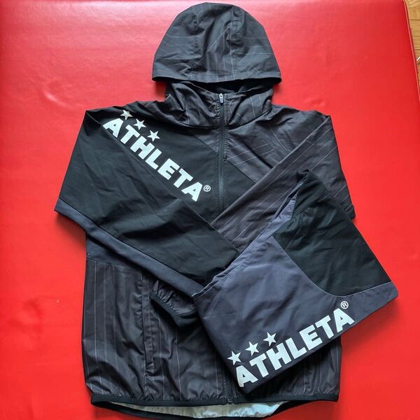 ATHLETA ピステ・ウィンドブレーカー 上160下150セット ブラック アスレタ