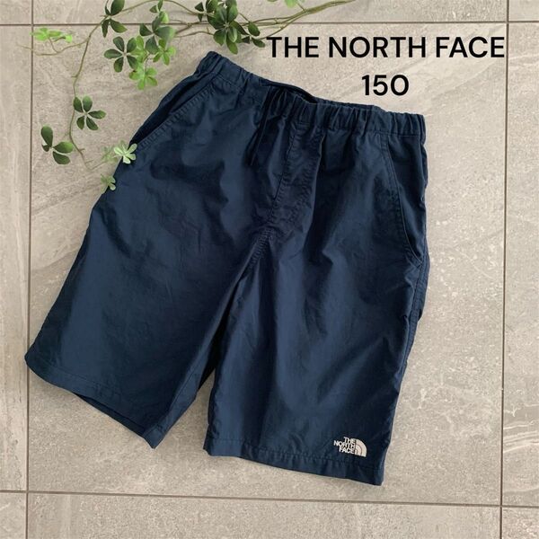 THE NORTH FACE ザノースフェイス キッズ ハーフパンツ ネイビー 150 ロゴ刺繍入り