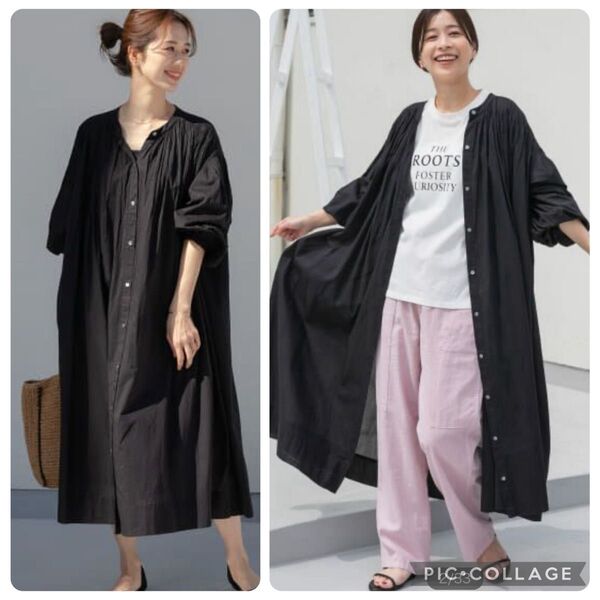【美品】アーバンリサーチドアーズ コットンボイルギャザーワンピース