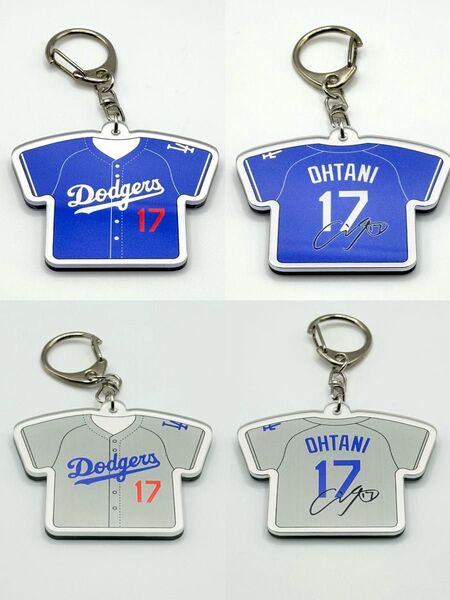 ユニフォームキーホルダー ドジャース dodgers 大谷翔平 50/50 メジャーリーグ 野球グッズ LA 2個セット