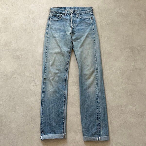 Levi's 501 赤耳 80s 裾チェーンステッチ ボタン裏524