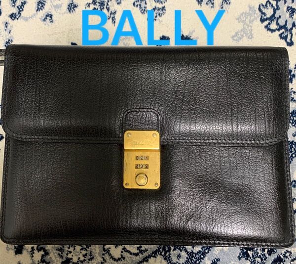 BALLY クラッチバッグ セカンドバッグ レザー ブラック