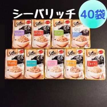 【9種 40袋】シーバ リッチごちそうフレーク キャットフード ウェット 13時発送