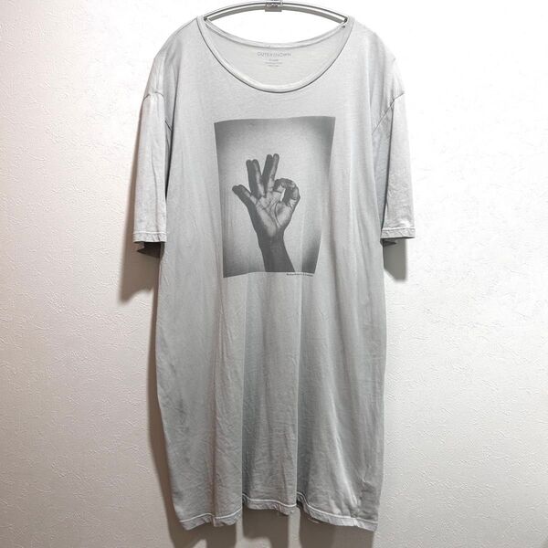 OUTERKNOWN 半袖Tシャツ カットソー グラフィック グレー メンズ XXL USA製