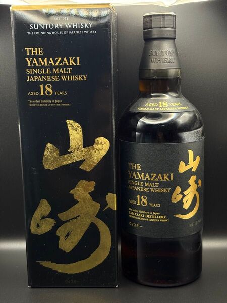 山崎 18年 シングルモルト ウイスキー サントリー 箱付 SUNTORY YAMAZAKI WHISKY 新品 未開封