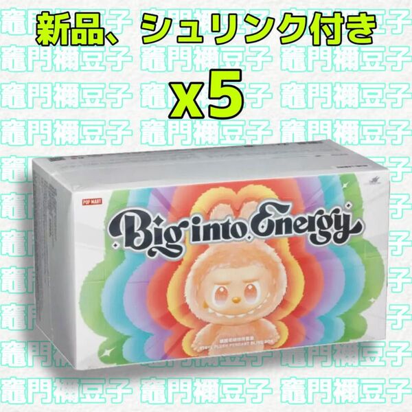 ポップマート THE MONSTERS Big into Energy シリーズ ぬいぐるみペンダント アソートボックス 5個